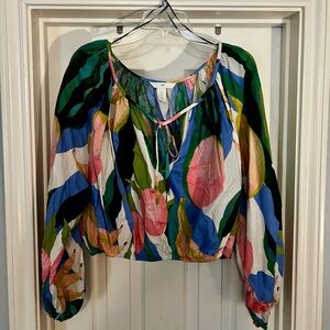 H&M Multicolor Abstract Blouse